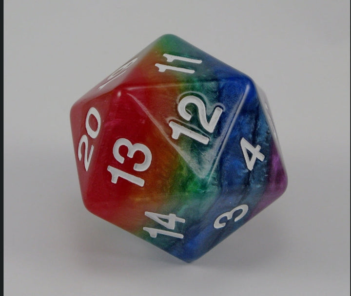 55mm Rainbow d20 Koplow Limited Edition