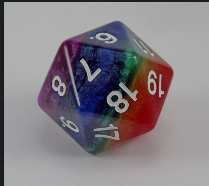 55mm Rainbow d20 Koplow Limited Edition