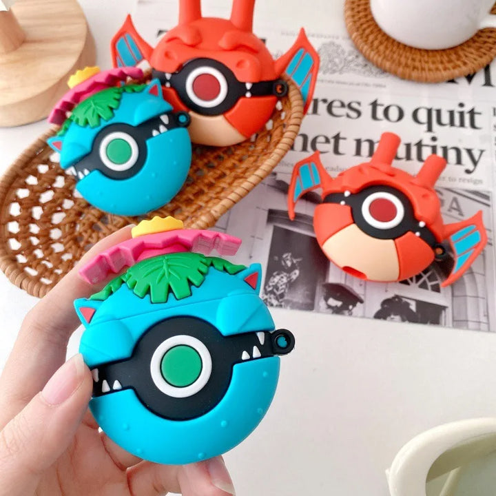 Colorful cartoon-style phone cases on a newspaper background.