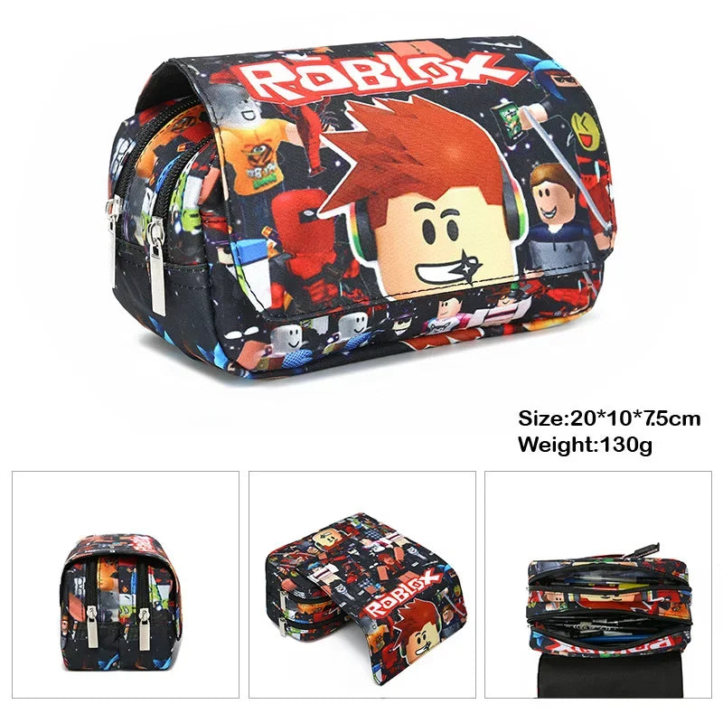 Pouch with Roblox character design on a white background.