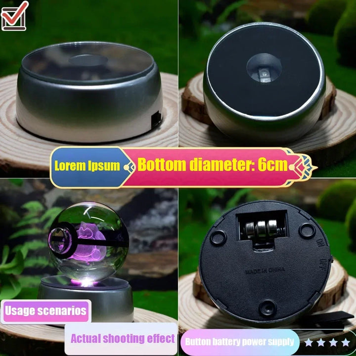 Product with various views and specifications on a natural background.