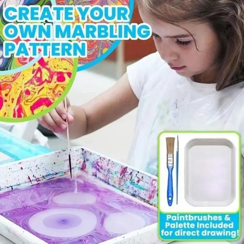 Water Marbling Paint Set Art Kit for Kids and Adults Image