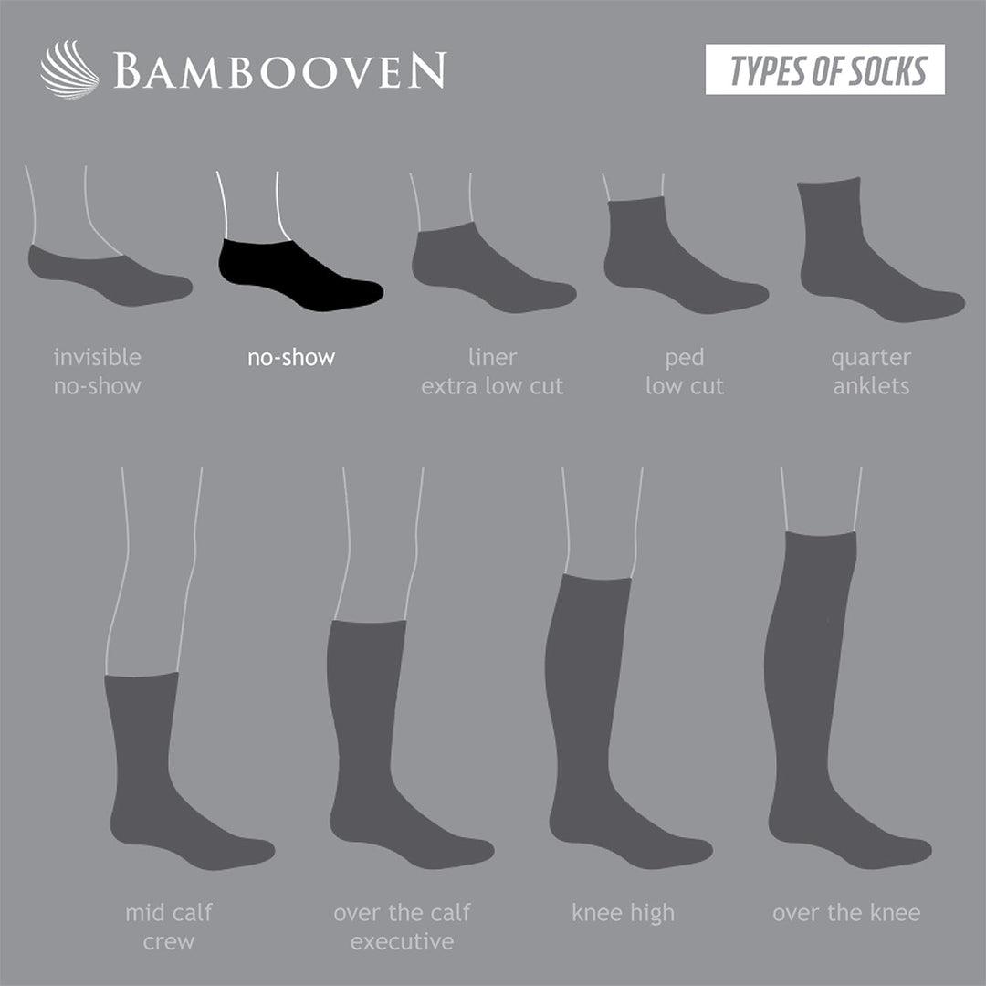Men’s Bamboo No Show Socks 3-Pack - 444 Types of Socks.