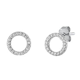 Eternity Stud Earrings in Silver - Infinite Sparkle!