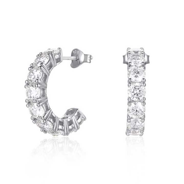Round Stone Earrings - Classic Look That Can Dress Up or Down