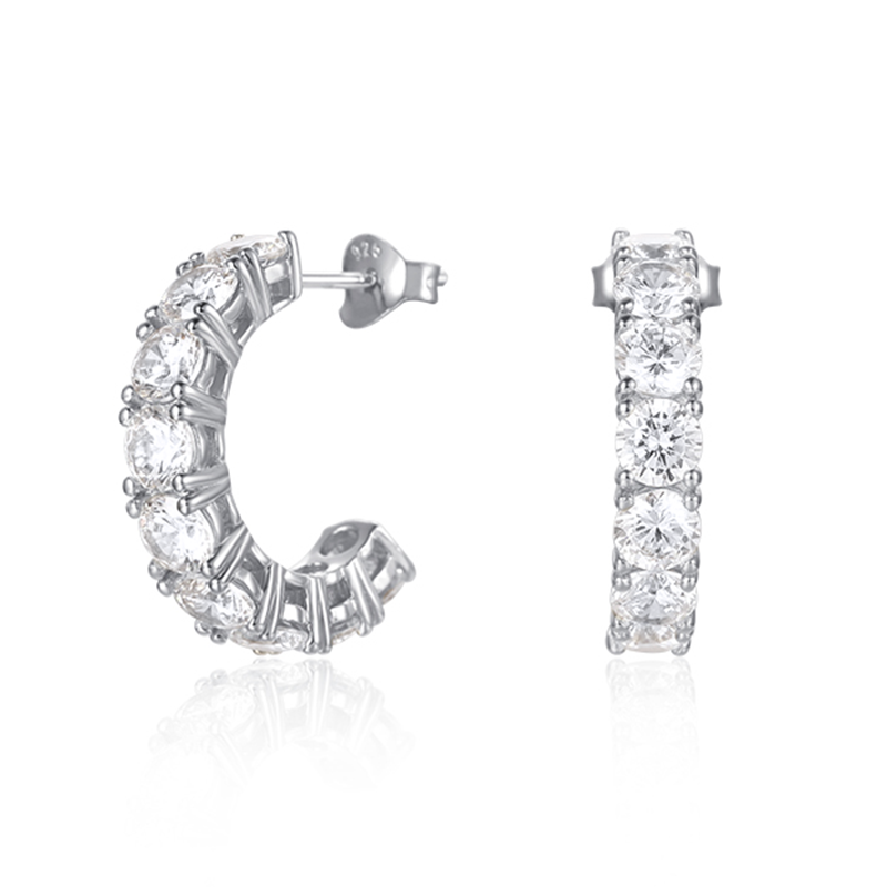 Round Stone Earrings - Classic Look That Can Dress Up or Down