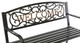Steel Outdoor Patio Garden Park Seating Bench with Cast Iron "Welcome" Backrest, Front Porch Yard Bench Lawn Decor Zoomed
