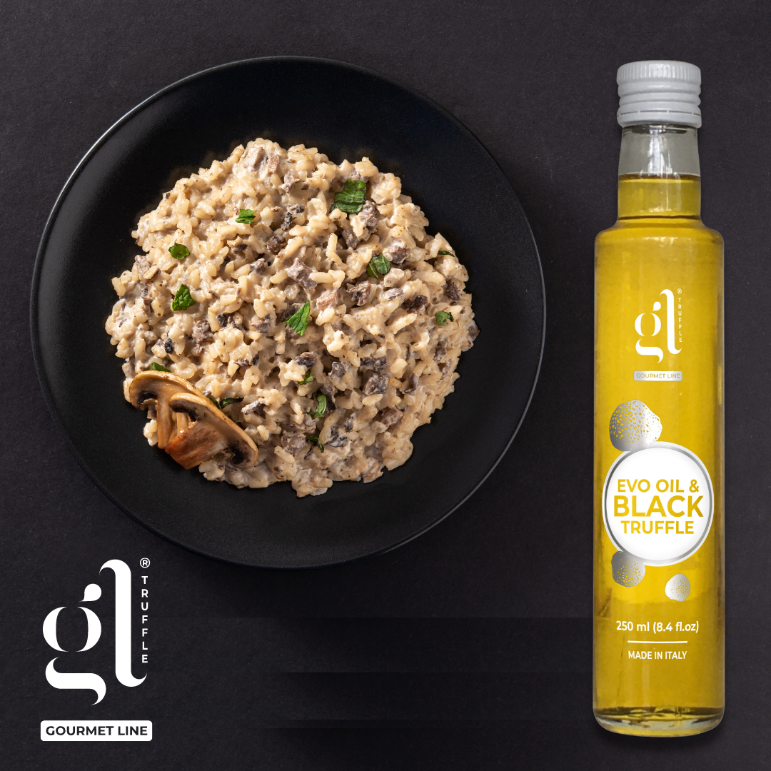 GL Truffle Gourmet, Extra Virgin Olive Oil and Black Truffle with Truffle Slices (8.5 Fluid oz.) 250 ml