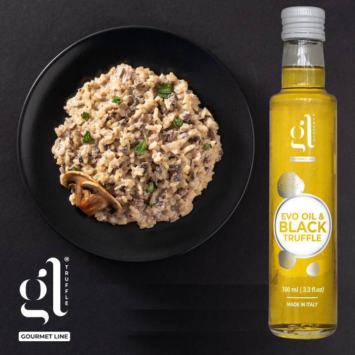 GL Truffle Gourmet, Extra Virgin Olive Oil and Black Truffle with Truffle Slices (3.4 Fluid oz.) 100ml