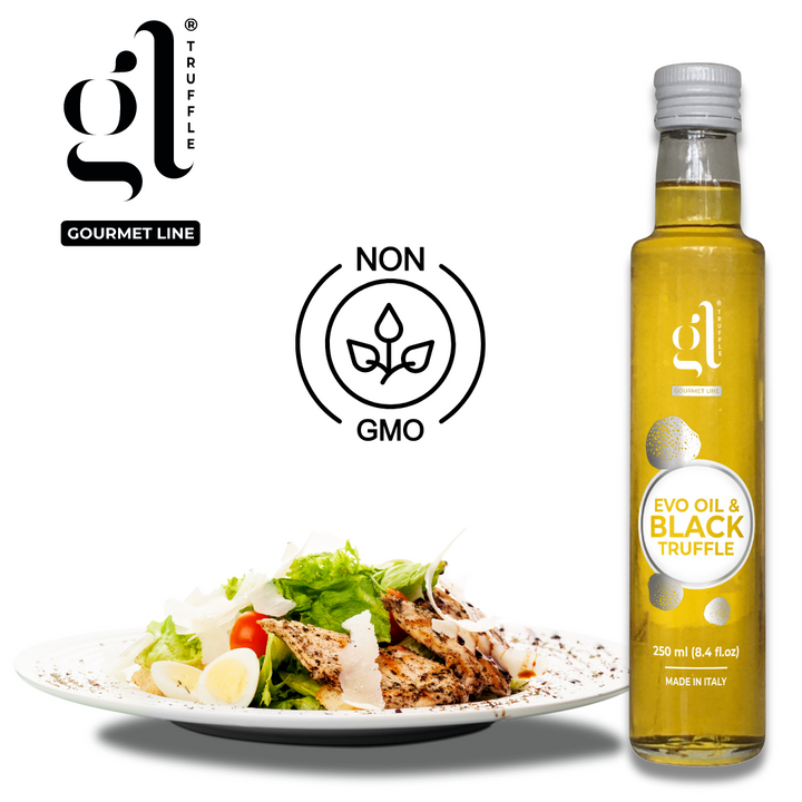 GL Truffle Gourmet, Extra Virgin Olive Oil and Black Truffle with Truffle Slices (8.5 Fluid oz.) 250 ml