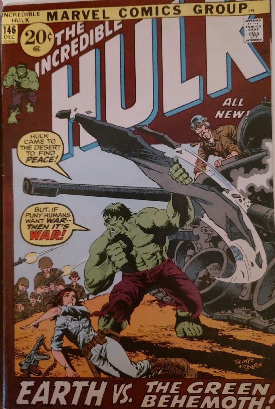 The Incredible Hulk #146 Comic Book Cover