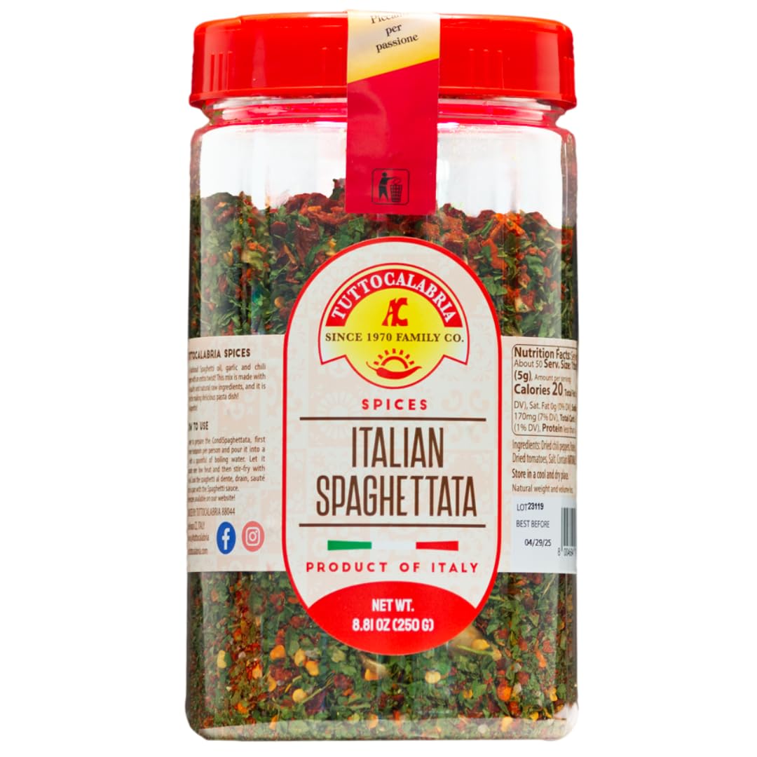 Tutto Calabria Dried Spaghettata Seasoning Shaker, 8.81 oz.