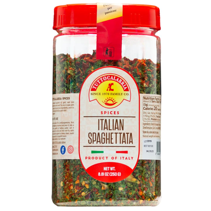 Tutto Calabria Dried Spaghettata Seasoning Shaker, 8.81 oz.