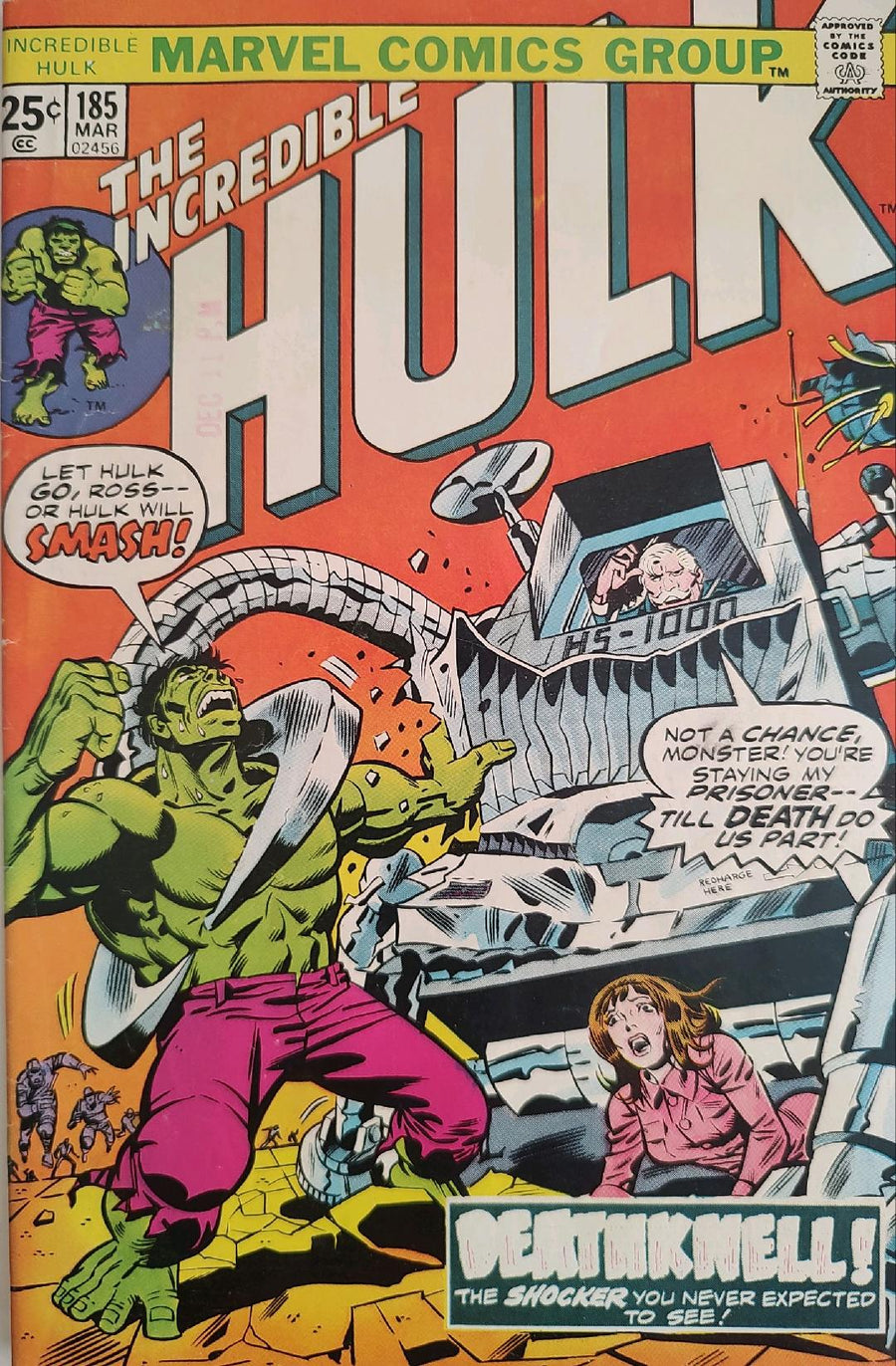 The Incredible Hulk #185 Comic Book Cover