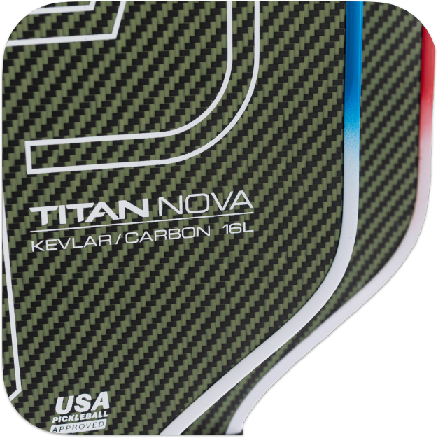 Titan Nova 16L Pickleball Paddle Closeup.