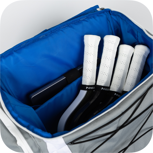 Titan Pickleball Backpack Inside View.