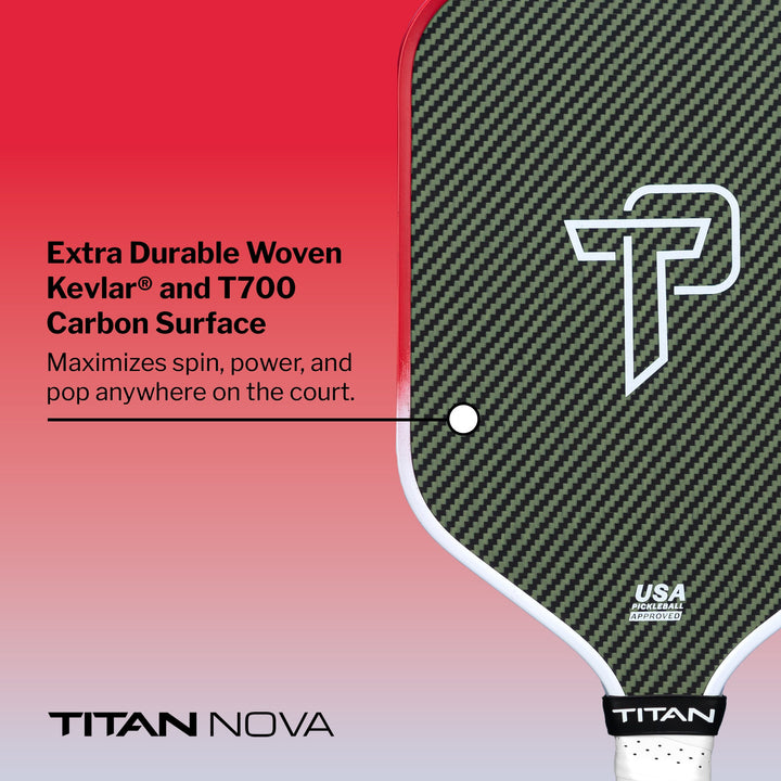 Titan Nova 14L Pickleball Paddle Details.