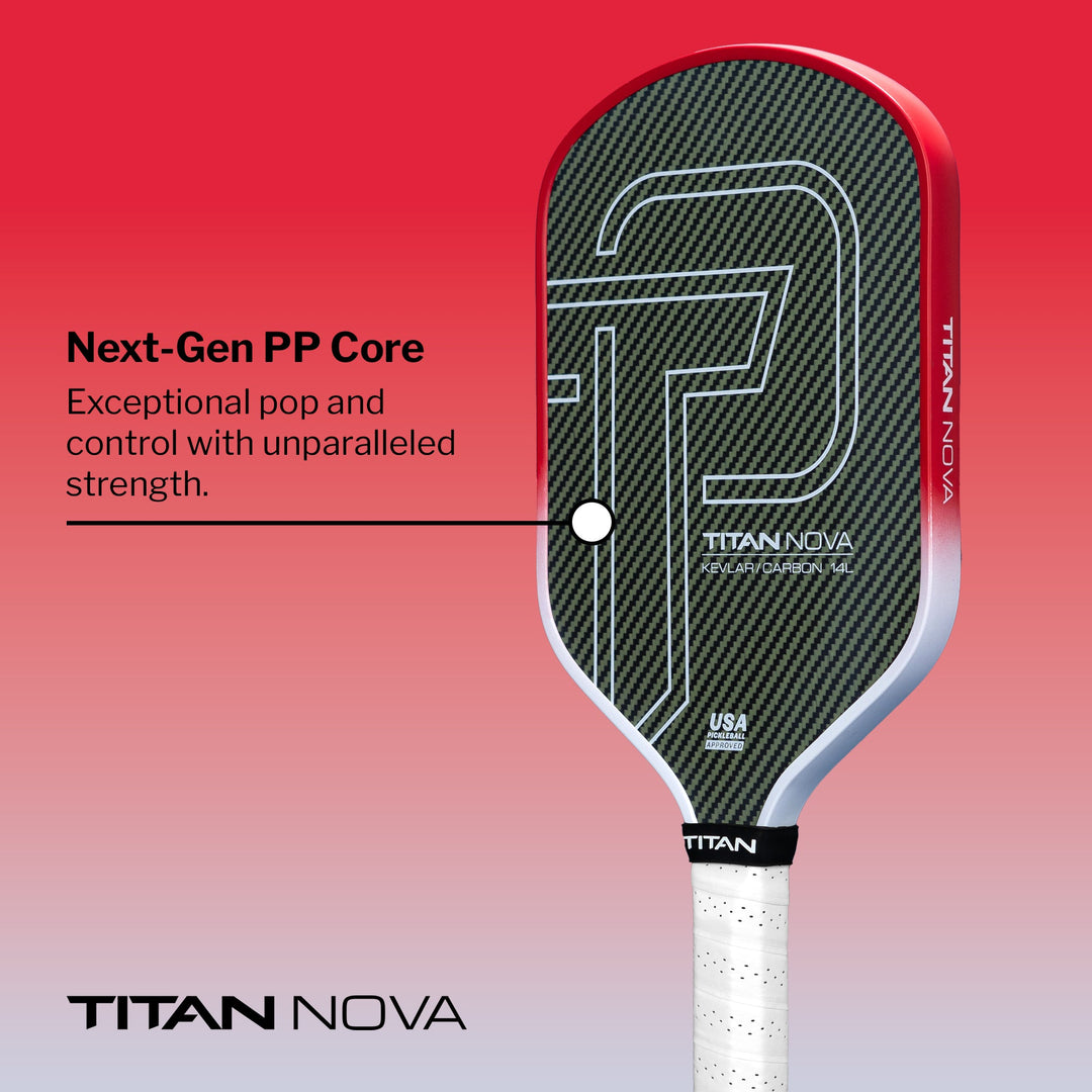 Titan Nova 14L Pickleball Paddle Information.