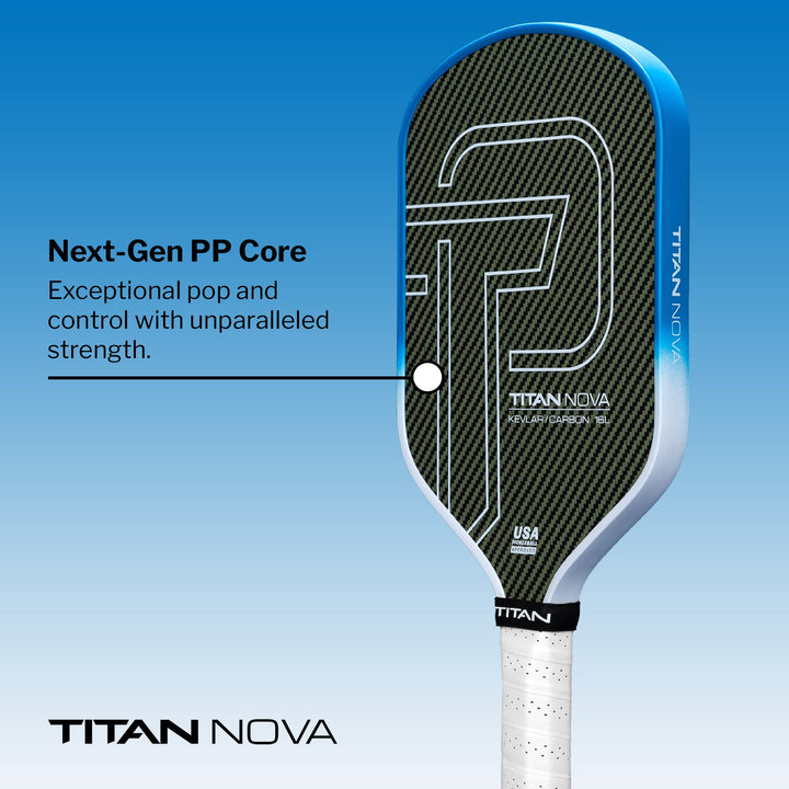 Titan Nova 16L Pickleball Paddle Information.