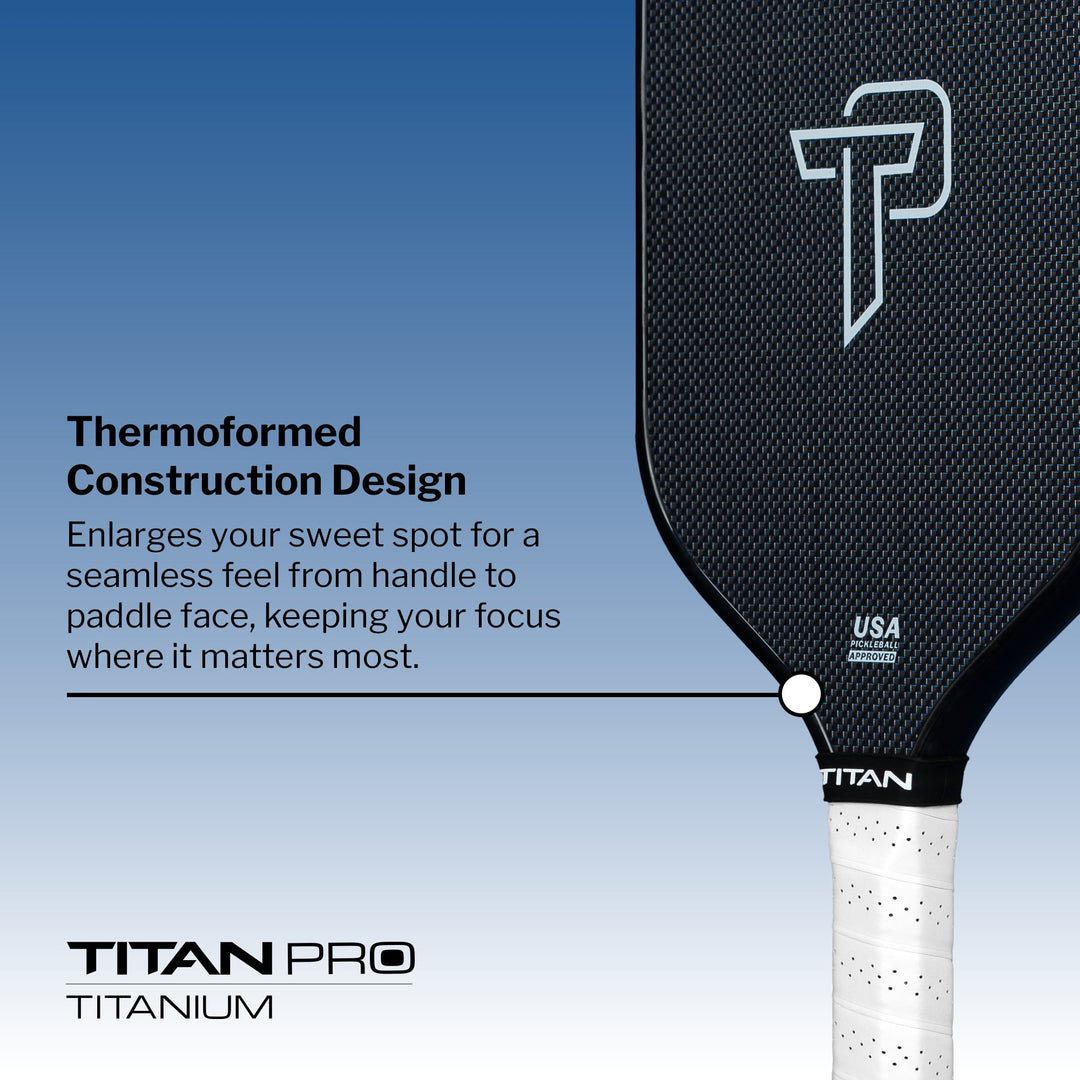 Titan Pro Titanium 16L Pickleball Paddle Design.