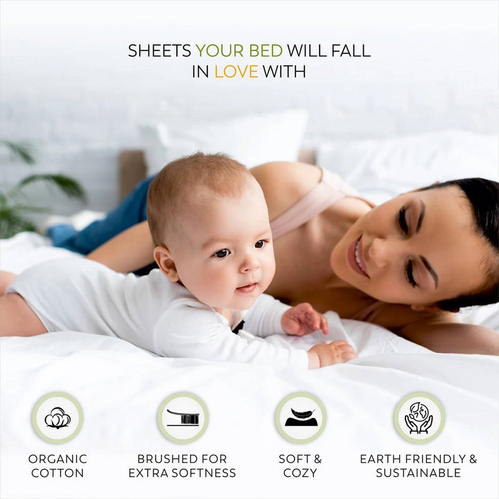 Full Size White 100-Percent Certified Organic Cotton Sheet Set