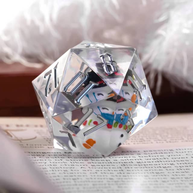 Snowman Holiday d20 Dice 33mm Christmas Dice (2021)