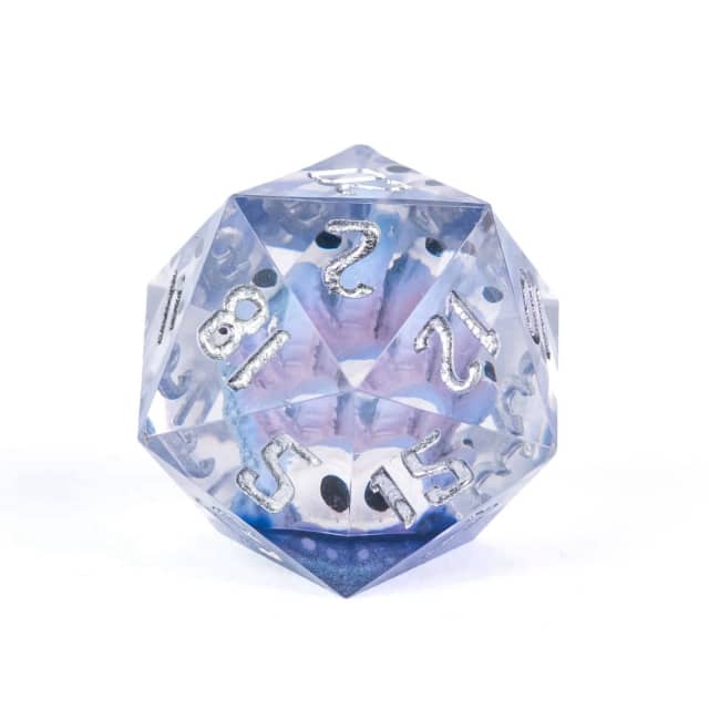 Purple Beholder 22mm D20 DND Roll a D20 Dice Handmade Sharp Resin