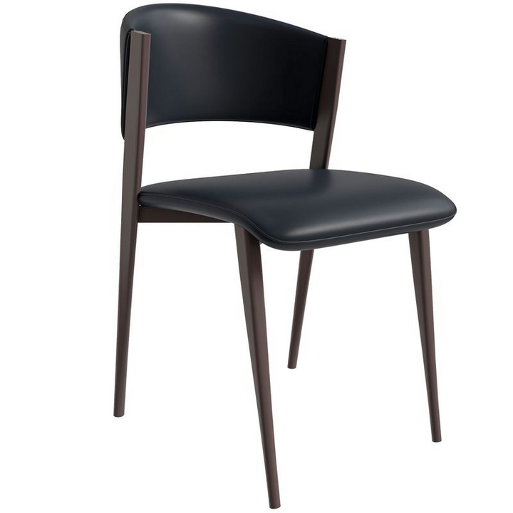 LeisureMod Aspen Collection Modern Dining Chair in Black
