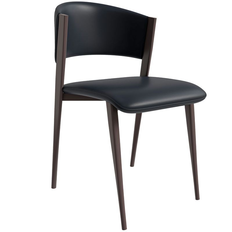 LeisureMod Aspen Collection Modern Dining Chair in Black