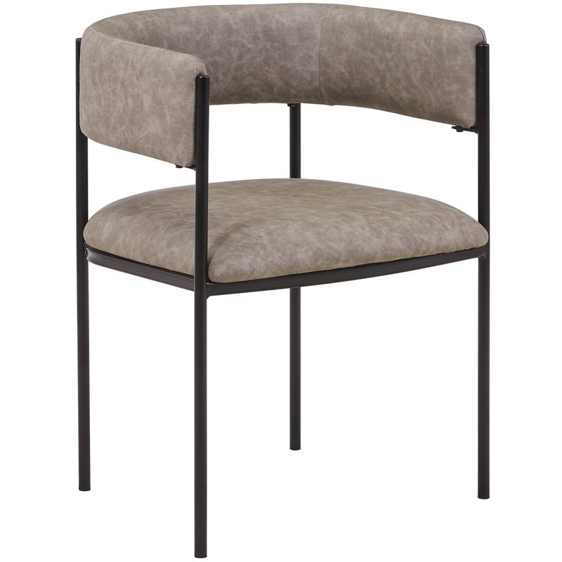 LeisureMod Cyril Collection Modern Chair in Aged Grey