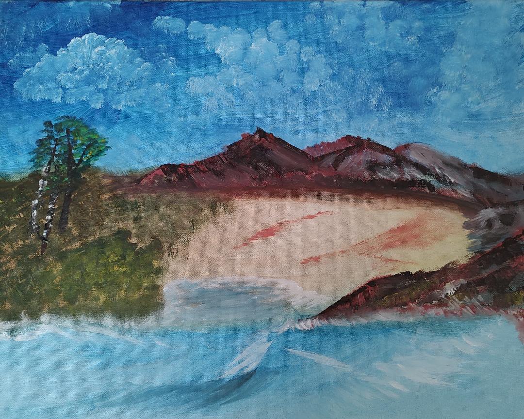 Paul Morabito "PO" Mountain Cove Painting Front Photo