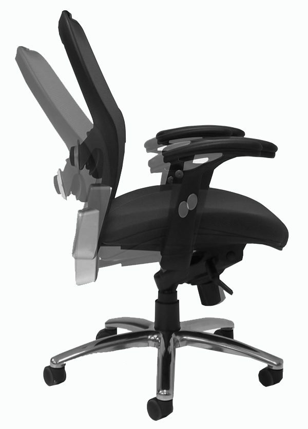 Advanced Ergonomic Black Mesh Back Ultra Office Chair Side