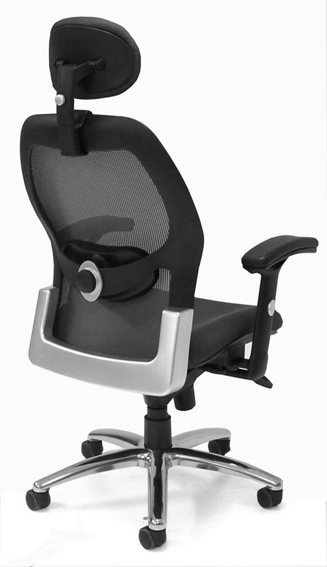 Advanced Ergonomic Black Mesh Back Ultra Office Chair w/Headrest Back