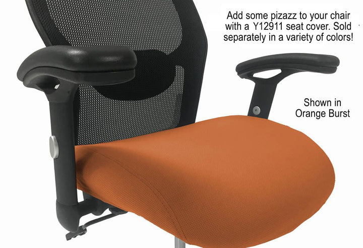 Advanced Ergonomic Black Mesh Back Ultra Office Chair w/Headrest Seat Cover