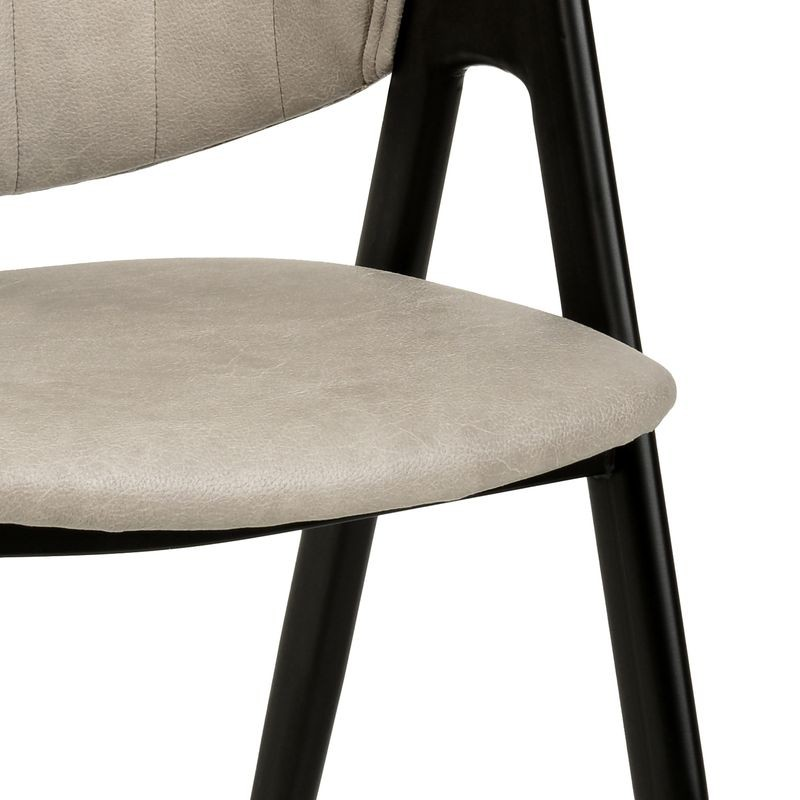 LeisureMod Savor Collection Modern Dining Chair in Toupe Closeup.