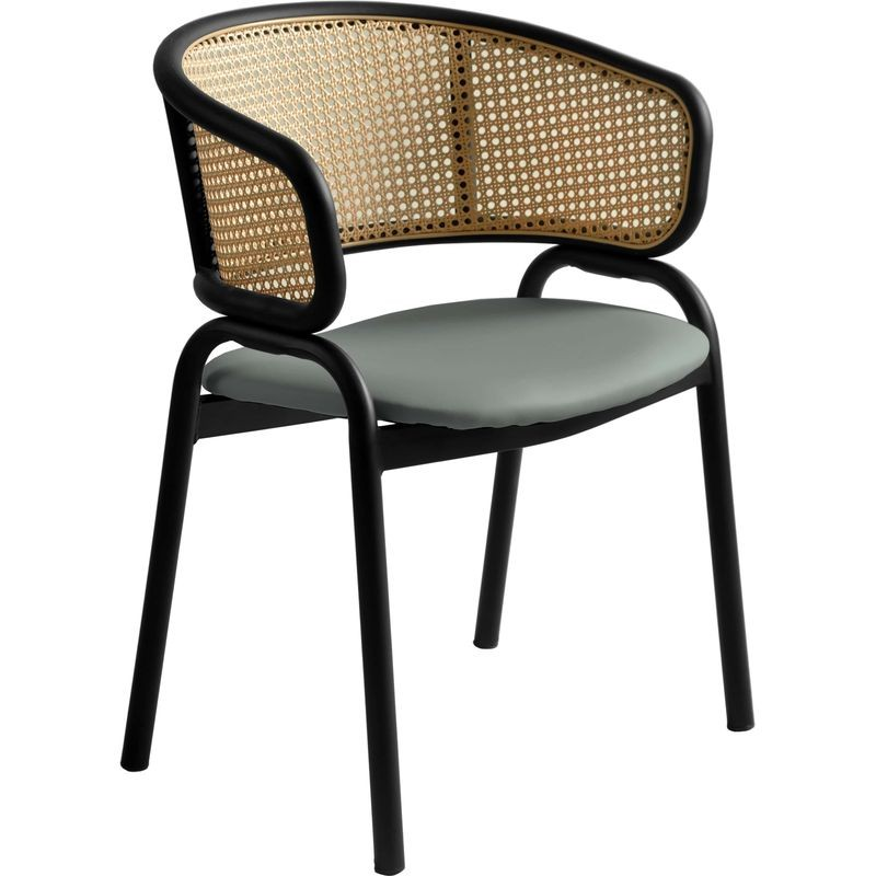 Ervilla Dining Chair Grey Leather
