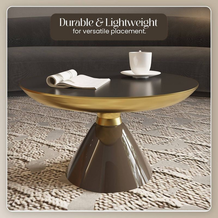 Leisuremod Hyalus Collection Glass Coffee Table in Smoke Durable.
