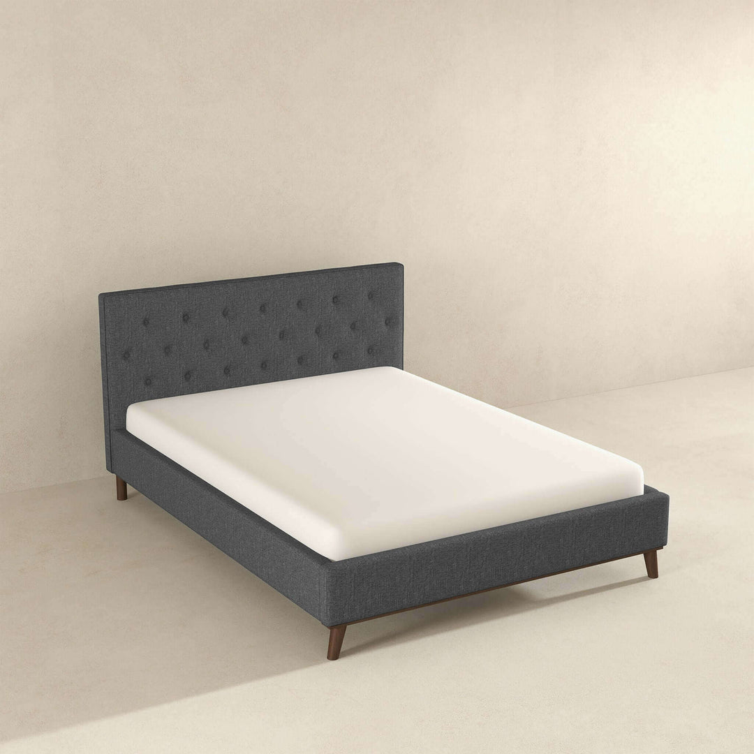 Graceville Queen Fabric Platform Bed Right Angle View