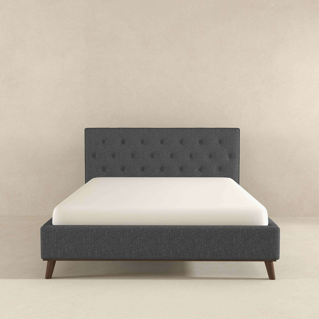 Graceville King Fabric Platform Bed Front View