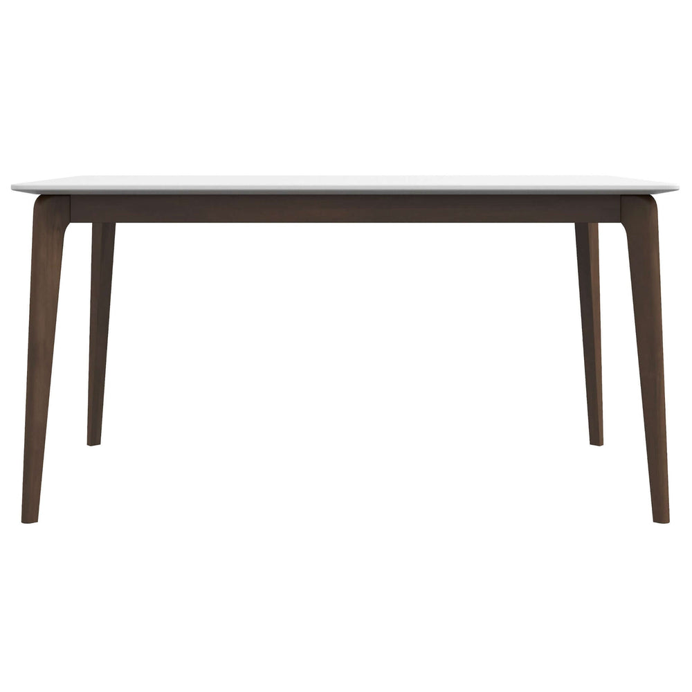 Lindsey Solid Wood White Top Dining Table Side View