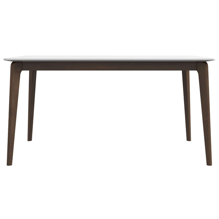 Lindsey Solid Wood White Top Dining Table Side View