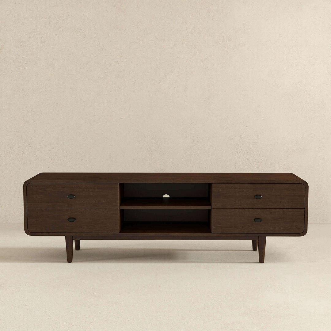 Alexa Mid Century Modern Style TV Stand Front