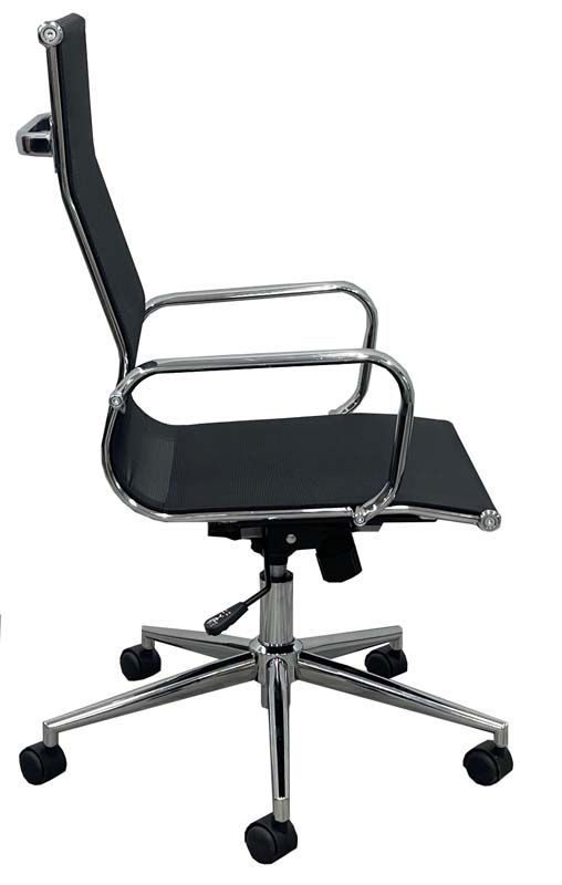 All Mesh High Back Conference Chair in Black Side View