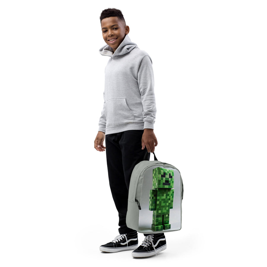 Bold Minecraft Creeper Art Minimalist Backpack