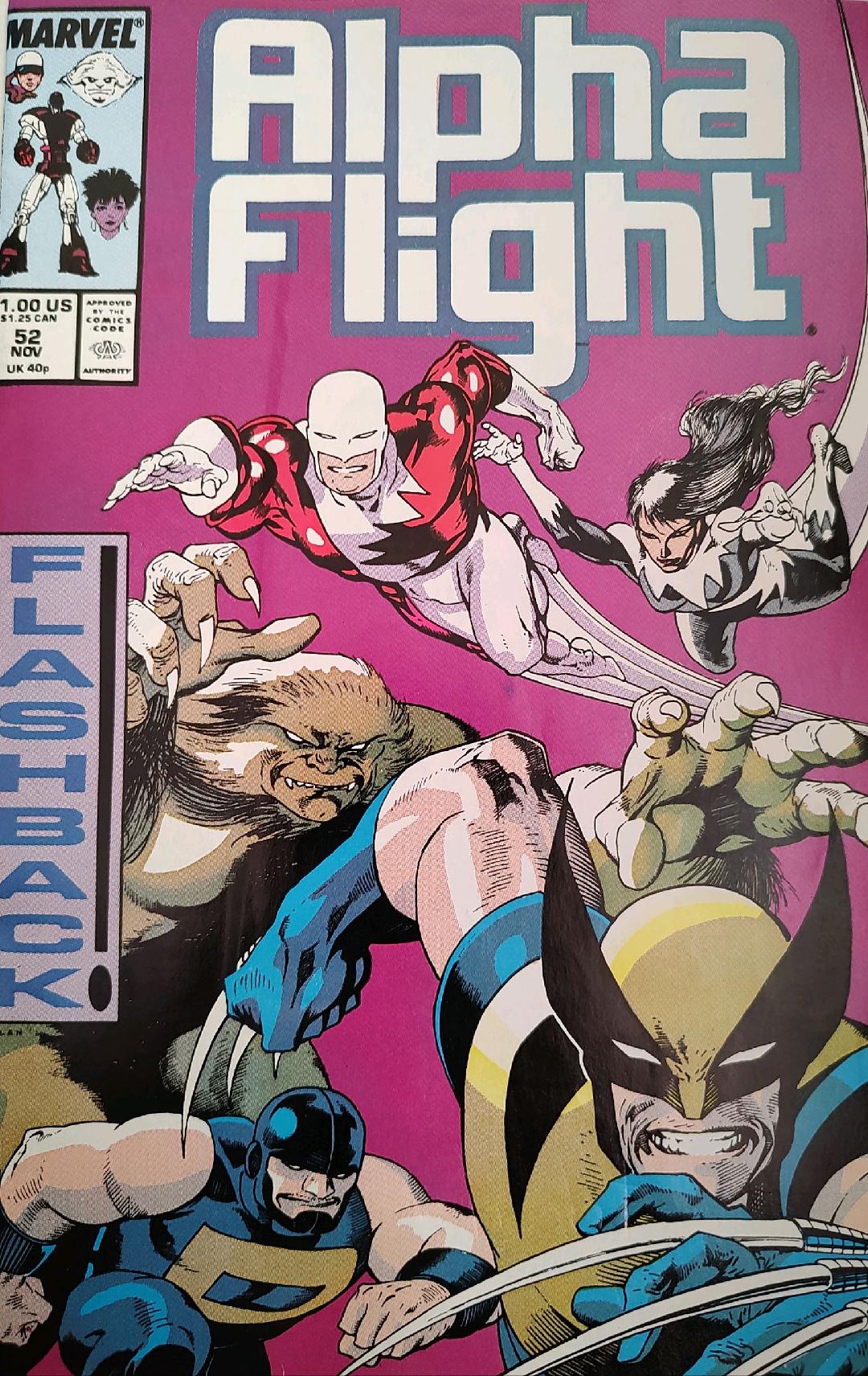 Alpha Flight #52 Comic Book Cover