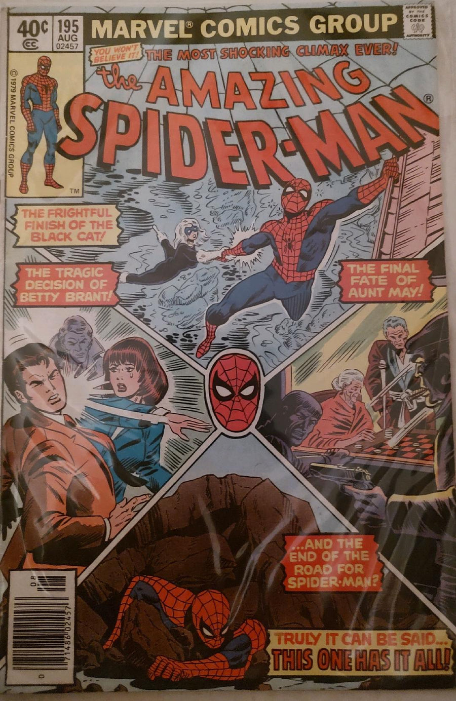 The Amazing Spiderman #195 Comic Book Cover