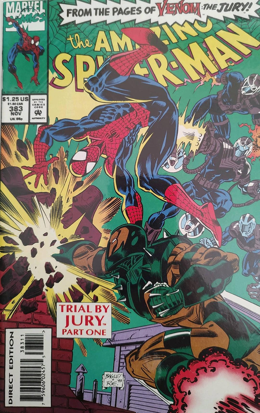 The Amazing Spiderman #383 Comic Book Cover