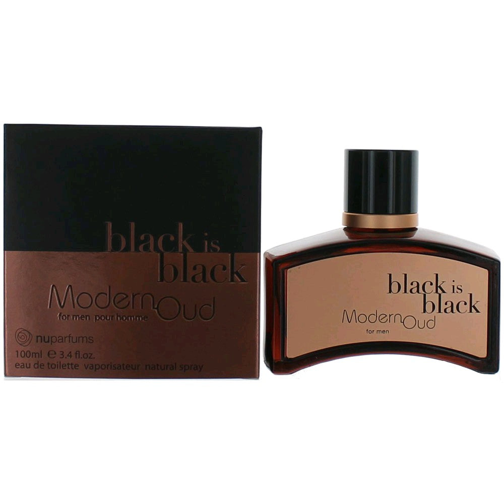 Black is Black Modern Oud by NuParfums, 3.4 oz.  Eau De Toilette Spray for Men 