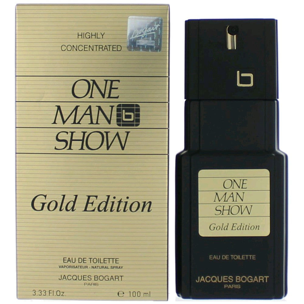 One Man Show Gold Edition by Jacques Bogart, 3.3 oz Eau De Toilette Spray for Men