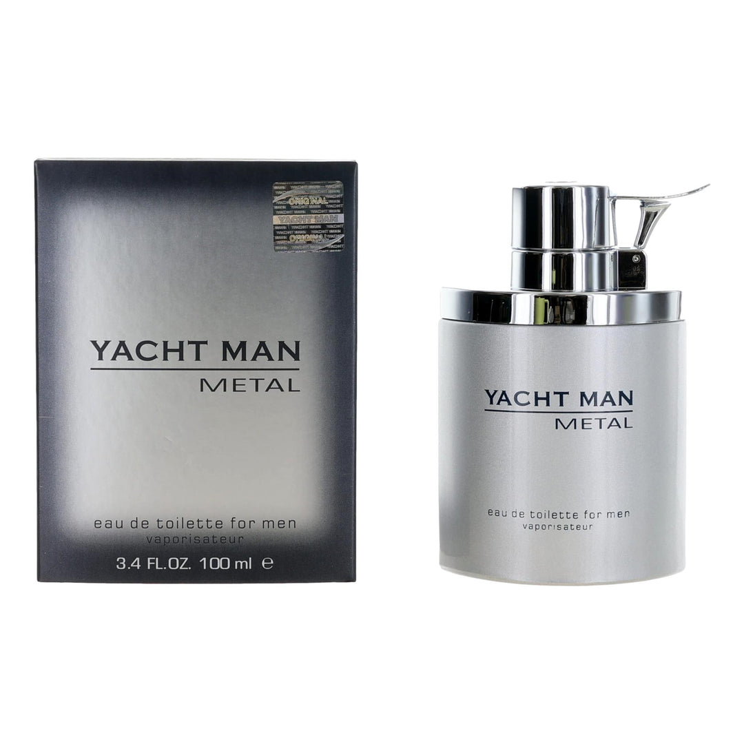 Yacht Man Metal by Myrurgia, 3.4 oz Eau De Toilette Spray for Men